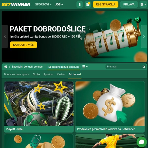Betwinner mobilna verzija